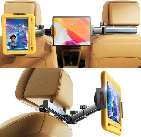 Giá đỡ máy tính bảng gắn tựa đầu xe hơi LISEN 3 in 1 xoay 360°