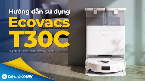 Robot hút bụi lau nhà Ecovacs Deebot T30C - Trắng