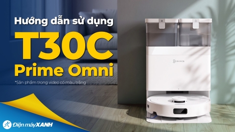 Robot hút bụi lau nhà Ecovacs T30C Prime Omni Trắng