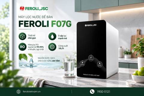 Máy lọc nước RO Feroli 7 cấp lọc để bàn F07G
