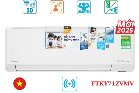 Điều hòa Daikin 1 chiều Inverter 24000 BTU FTKY71ZVMV Mới 2025