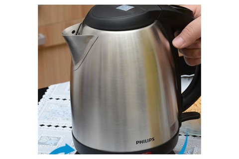 Bình đun siêu tốc Philips Ruột Inox SUS304 1.5 lít HD9306/03, Màu Đen Xám