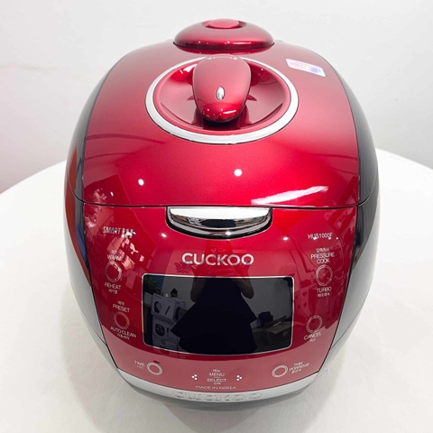Nồi cơm điện cao tần áp suất Cuckoo Lòng nồi X-Wall Black 1.8 lít CRP-HUS1000F Xuất xứ Hàn Quốc, Màu Đỏ
