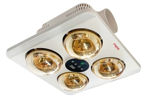 Đèn sưởi nhà tắm 4 bóng Braun Kohn âm trần kèm thông gió màn hình LED 1147W BU06G