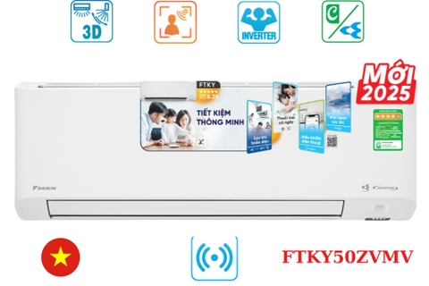 Điều hòa Daikin 1 chiều Inverter 18000 BTU FTKY50ZVMV Mới 2025