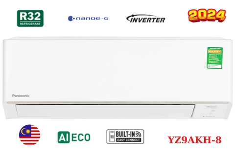 Điều hòa Panasonic 2 chiều Inverter 9000 BTU CU/CS-YZ9AKH-8