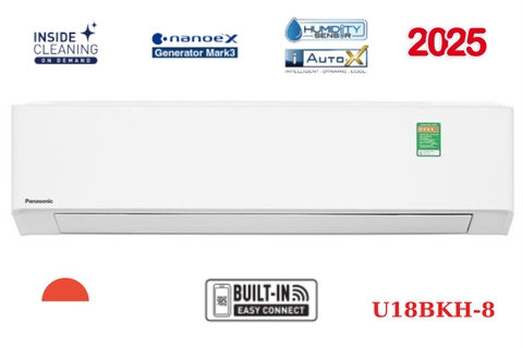 Điều hòa Panasonic 1 chiều Inverter 18000 BTU U18BKH-8 Mới 2025