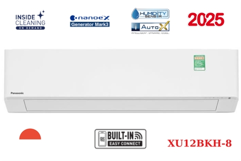 Điều hòa Panasonic 1 chiều Inverter 12000 BTU XU12BKH-8 Mới 2025