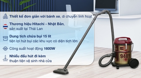 Máy hút bụi công nghiệp Hitachi CV-940Y (24CV-WR) 1600W