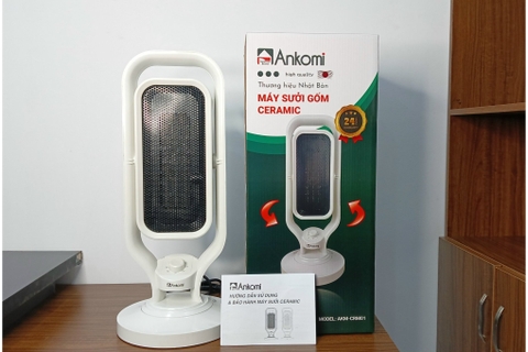 Máy sưởi gốm Ankomi AKM-CRM01 không đốt oxi không mùi không bỏng