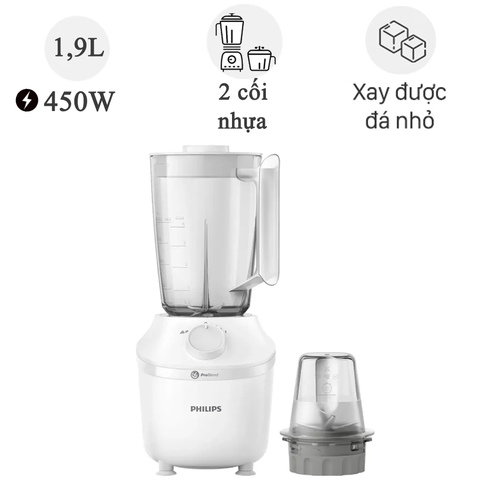 Máy xay sinh tố đa năng Philips ProBlend 450W 2 cối HR2041/10
