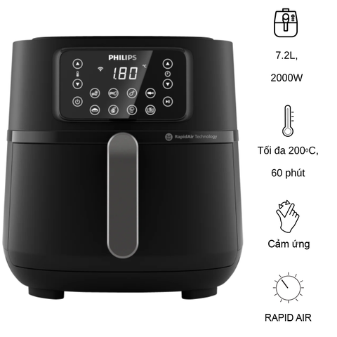 Nồi Chiên Không Dầu Philips 7.2 lít 5000 Series HD9285/90
