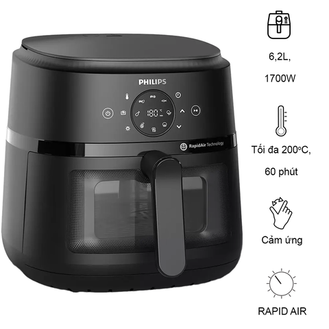 Nồi Chiên Không Dầu Philips 6.2 lít NA230/00 Series 2000