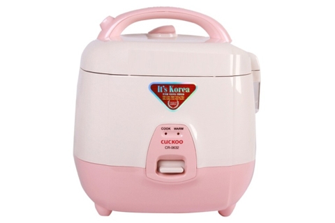 Nồi cơm điện cơ Cuckoo nắp gài 1.08 lít CR-0632 Xuất xứ Hàn Quốc, Màu Trắng Hồng