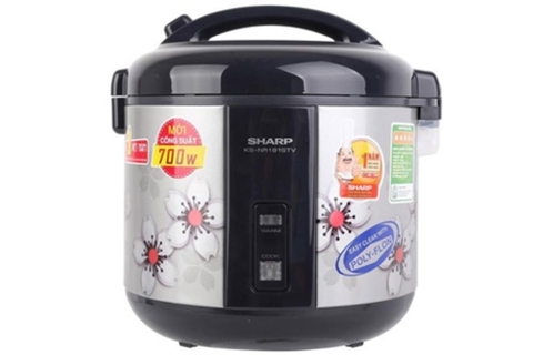 Nồi Cơm Điện Cơ Sharp KS-NR181STV Màu Bạc 1.8L Nhập Thái
