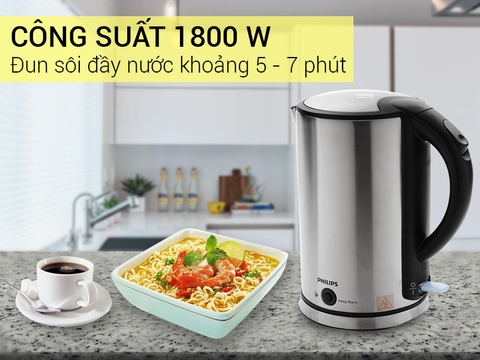 Bình đun siêu tốc Philips Giữ ấm 85°C 1.7 lít HD9316/03