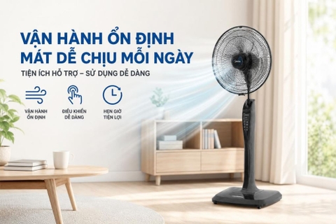 Quạt đứng Mitsubishi 3 cánh điều khiển từ xa 40cm LV16-RB Hàng Thái Lan