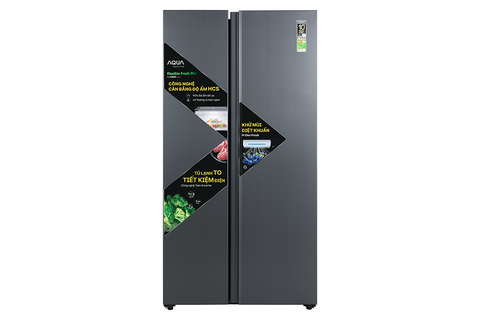 Tủ Lạnh Aqua Inverter 646 Lít Side By Side AQR-S682XA(BL)