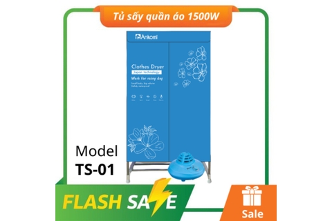 Tủ sấy quần áo Ankomi 2 tầng 1500W sấy 15 kg AKM-TS01