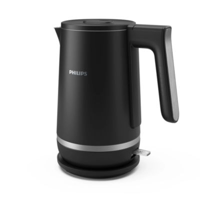 Bình đun siêu tốc Philips 2 lớp cách nhiệt Inox 304 1.7 lít HD9395/90, Màu Đen