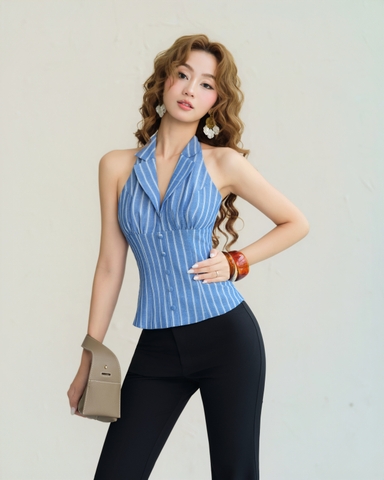ÁO RAMI SỌC XANH