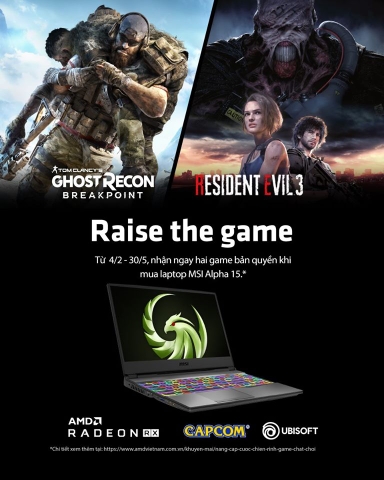 Mua LAPTOP ALPHA 15 nhận ngay game bản quyền cực xịn