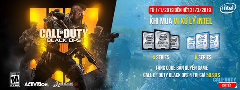 Tặng Code game Call Of Duty: Black Ops 4 khi mua Laptop MSI