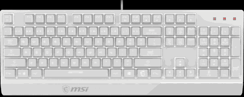Keyboard MSI Vigor GK30 US (White).