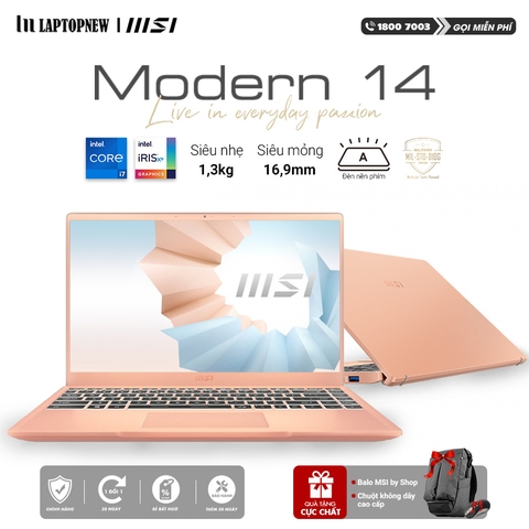 Laptop MSI Modern 14 B11MO 011VN