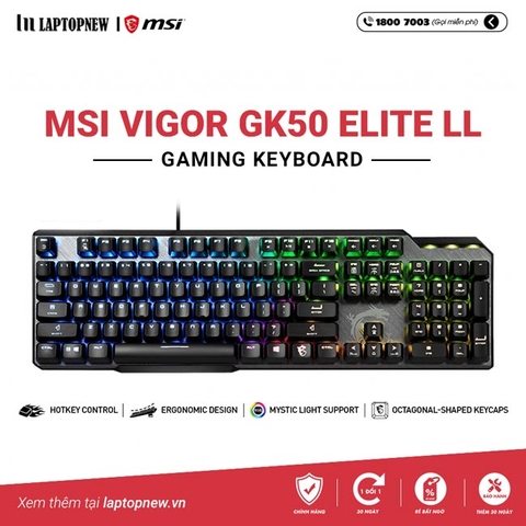 MSI - Keyboard MSI VIGOR GK50 ELITE LL (Black)