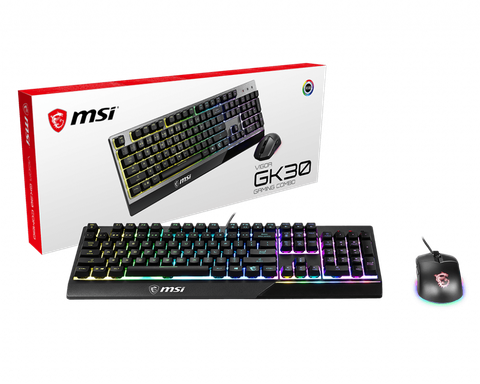 Combo Keyboard Mouse MSI VIGOR GK30 US (Black) & Clutch GM11