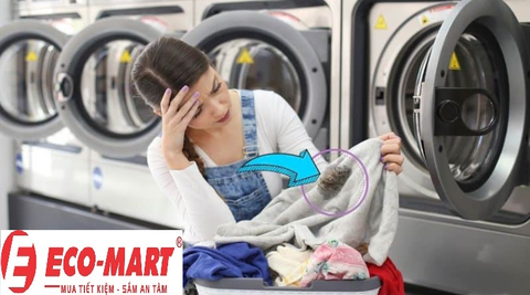 Nguyên nhân và cách khắc phục máy giặt bị cặn bẩn bám dính quần áo
