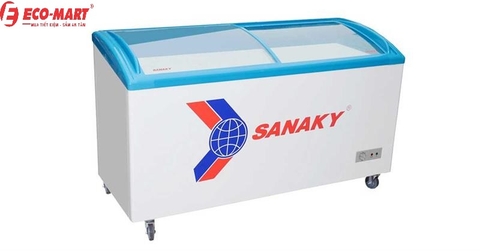 Tủ đông kính cong Sanaky 260L VH-3899K; Thiết kế đẹp, dung tích lớn, làm lạnh sâu