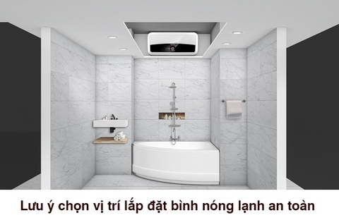 Cách chọn vị trí lắp đặt bình nóng lạnh tối ưu cho phòng tắm