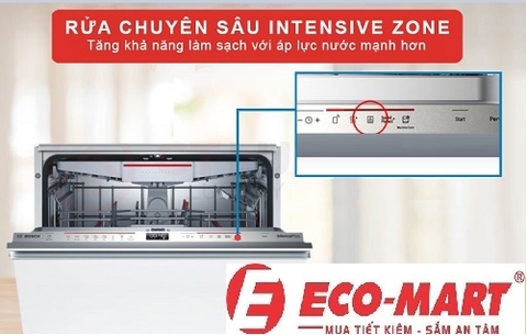 Phân tích chế độ Intensive Zone của máy rửa bát Bosch SMS6ECI11E