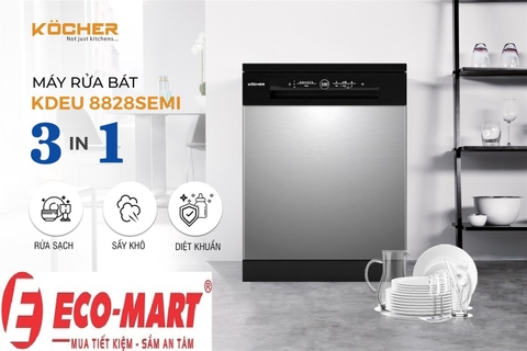 Lí do nên mua máy rửa bát Kocher KDEU-8828 SEMI ?