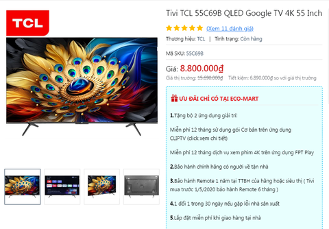 Top TV dưới 9 triệu đáng mua nhất 2025 – Chọn màn hình lớn, công nghệ hiện đại với giá siêu tốt