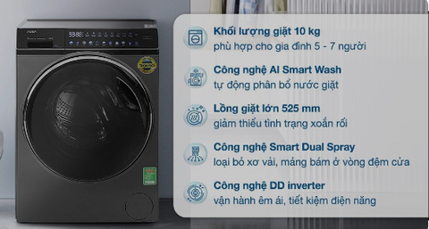 Chi tiết máy giặt Aqua AQD-DW1000J.BK - Sự lựa chọn hoàn hảo tầm giá 10 triệu