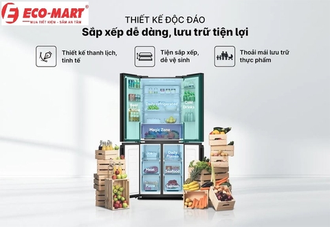 11 lý do bạn nên mua tủ Lạnh Aqua 4 cửa AQR-M466XA(CBC)