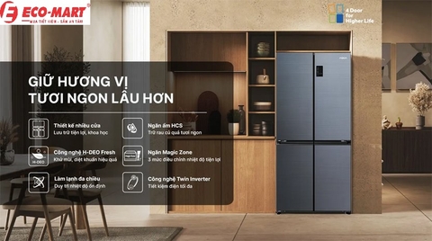 Đánh giá: Tủ lạnh Aqua Inverter 469 lít Multi Door AQR-M536XA(SL)