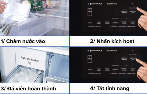 Chức năng làm đá tự động Auto Ice trên tủ lạnh Panasonic là gì? Công dụng