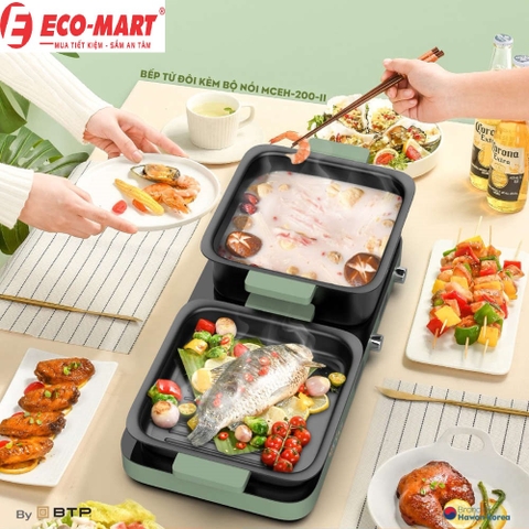 Chi tiết bếp từ đôi Hawonkoo MCEH-I-200-GE