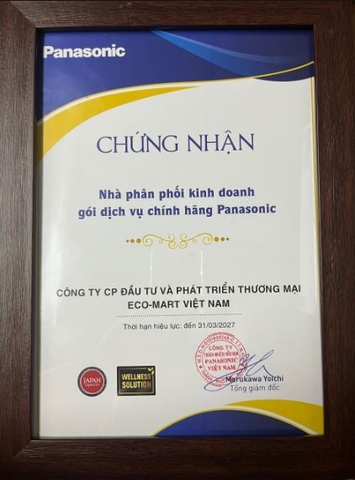 ECO-MART Được Panasonic Chứng Nhận Là Đại Lý Phân Phối Chính Thức Tại Việt Nam