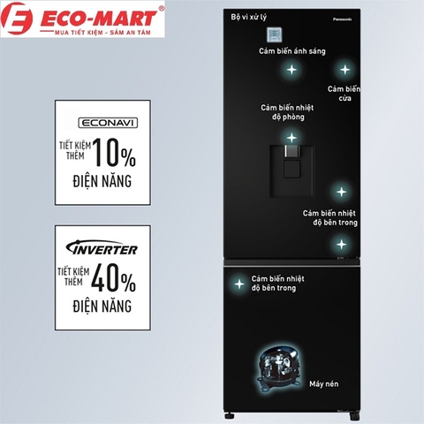 Đánh giá: Tủ lạnh Panasonic NR-BV361GPKV 325L có làm đá tự động, lấy nước ngoài