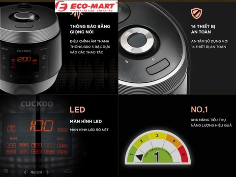 5 lý do nên mua nồi cơm điện tử áp suất Cuckoo CRP-QW1000F