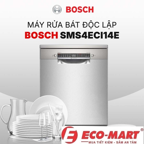 Đánh Giá Chi Tiết Máy Rửa Bát Bosch SMS4ECI14E Serie 4 - Lựa Chọn Đáng Giá Cho Gia Đình 4–6 Người