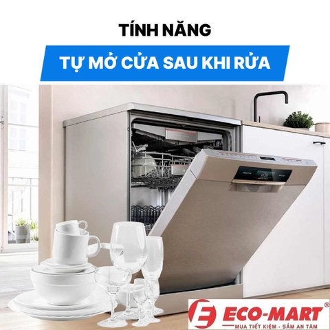 Hé cửa tự động trên máy rửa bát Bosch SMS8YCI01E Serie 8 – Nhỏ nhưng có võ