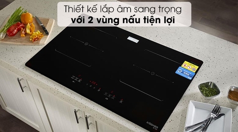Review chi tiết bếp từ đôi Kocher DI-633