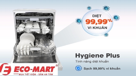 Phân tích chi tiết chương trình Rửa diệt khuẩn HygienePlus của máy rửa bát Bosch SMS8YCI01E