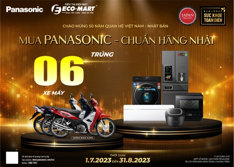 Mua Panasonic – Chuẩn hãng Nhật Trúng 6 xe máy Honda Wave Alpha